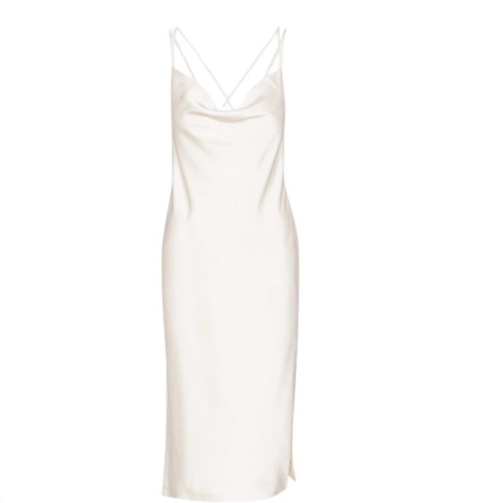 NWT Rotate Birger Christensen Satin Midi Slip Dress Size 42